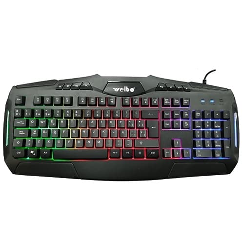 Teclado Gamer Retroiluminado Rgb Weibo
