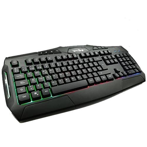 Teclado Gamer Retroiluminado Rgb Weibo