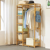 Perchero De Madera Natural 123x30x145cm