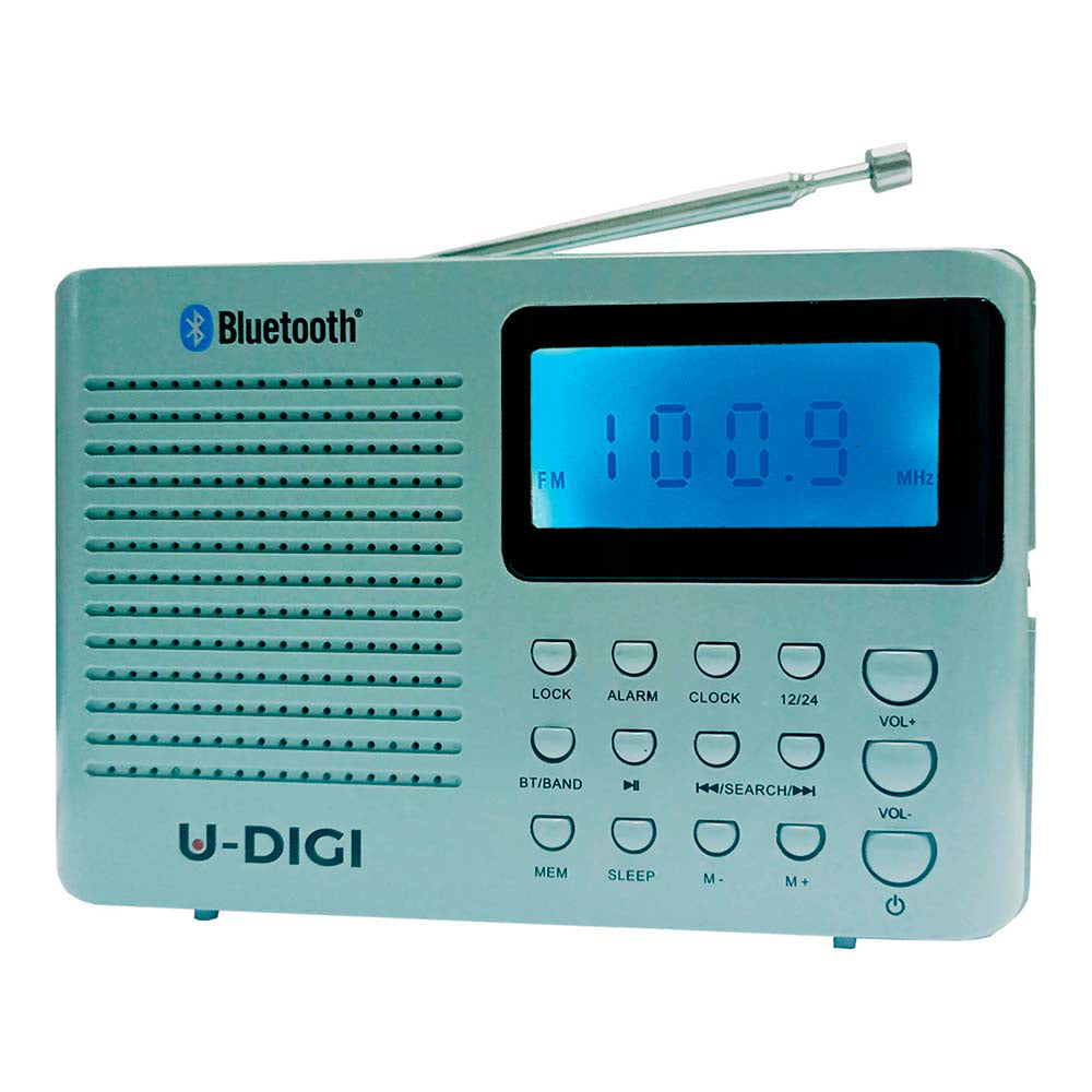 Radio Portátil Digital Profesional Bluetooth Reloj Alarma®
