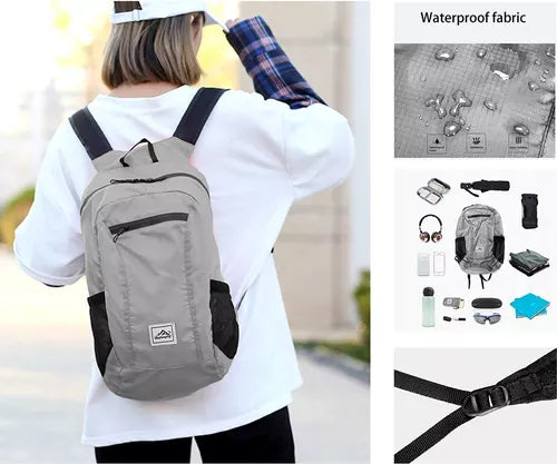 Mochila Impermeable Plegable Portátil Ultraligera 20litros C