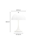 Lampara Luminaria De Mesa Acrílico Blanca Contemporánea®