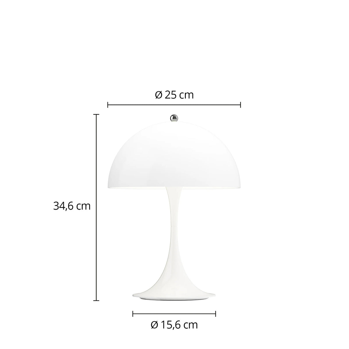 Lampara Luminaria De Mesa Acrílico Blanca Contemporánea®