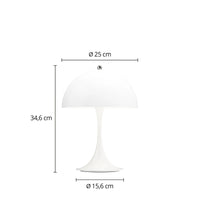 Lampara Luminaria De Mesa Acrílico Blanca Contemporánea®