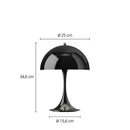 Lampara Luminaria De Mesa Acrílico Negra Contemporánea®