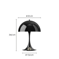 Lampara Luminaria De Mesa Acrílico Negra Contemporánea®