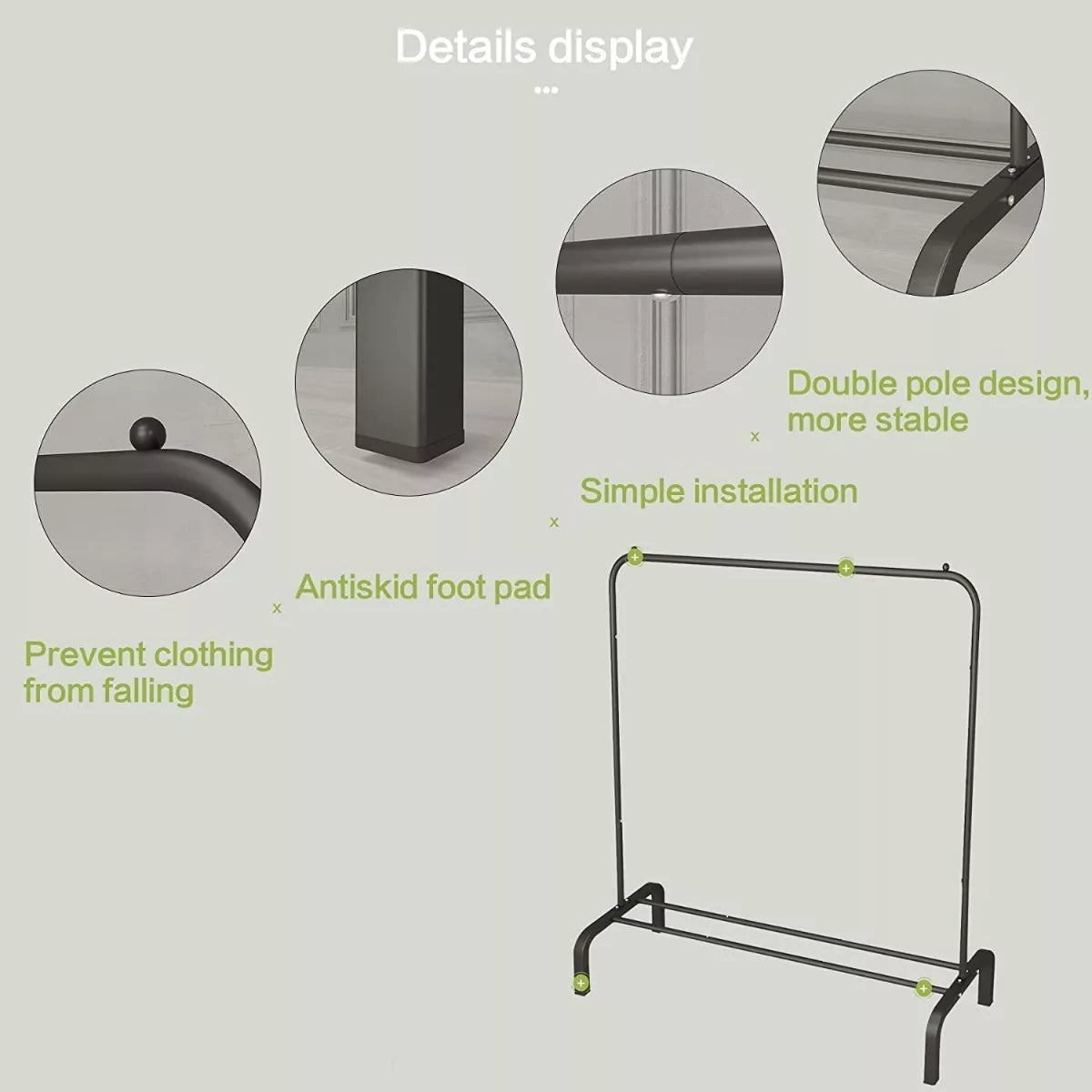 Perchero De Metal Para Ropa Resistente