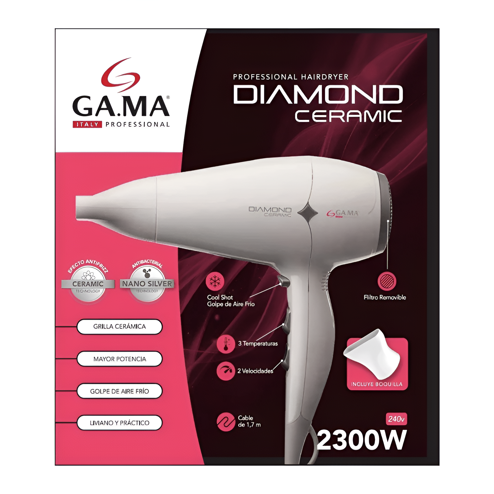 Secador De Pelo GAMA Italy Diamond 3d Ion Plus Ceramic®