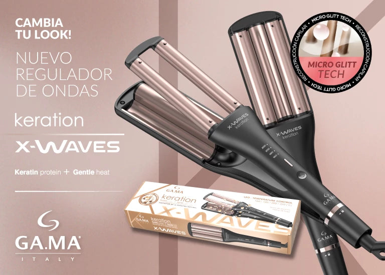 Rizador Barriles GAMA Italy X-waves Led Keration 3d Profesional®