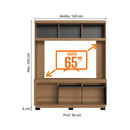 Rack Con Panel Aparador Para Televisor Elegante Madera Mdf®