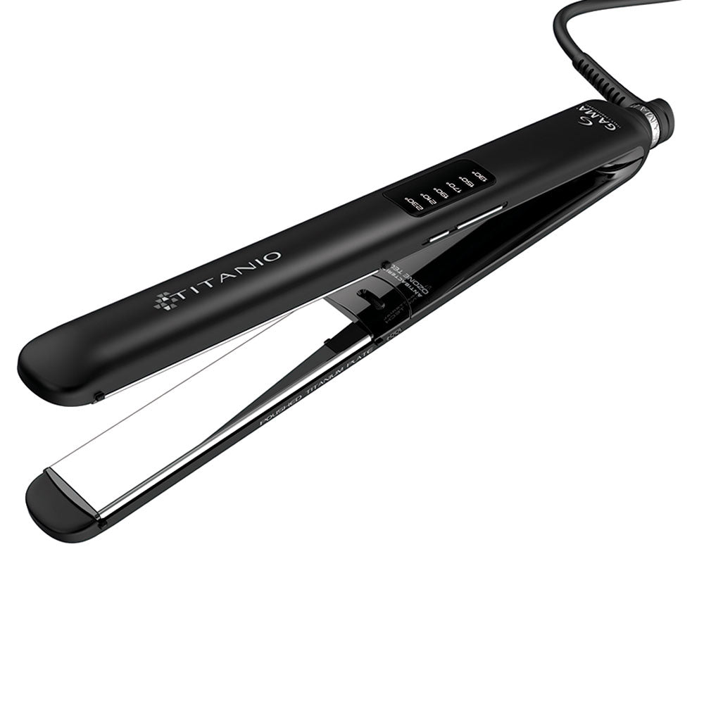 Plancha De Pelo GAMA Italy Cp14 Led 4d Titanio Color Black®