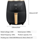 Freidora De Aire Hoffmans Negra Hm-6018 6L Cocina Rápido®