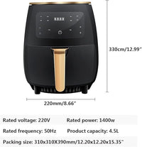 Freidora De Aire Hoffmans Negra Hm-6018 6L Cocina Rápido®