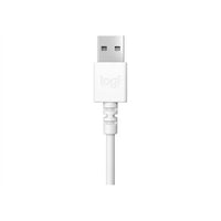Auricular Headset Logitech H390 Usb Blanco Con Micrófono