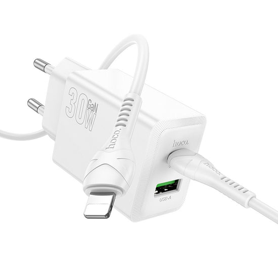 Cargador Hoco N71 30w Usb-c+ Lightning®