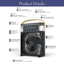 Ventilador Portatil Mini 3en1 Aire Frio Y Humidificador Led®