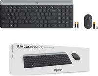 Kit Teclado Y Mouse Inalámbrico Logitech Mk470 Color Negro