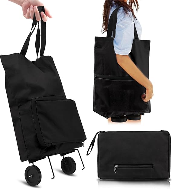 Carro Plegable De Compras Con Ruedas, 20l Ideal Para Feria®