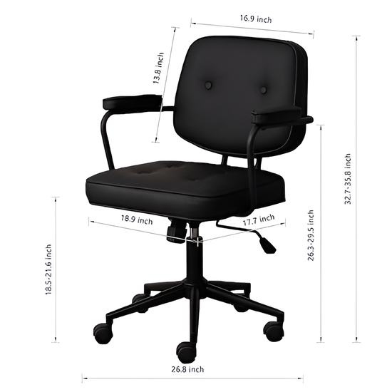 Silla De Oficina Vintage Negro®