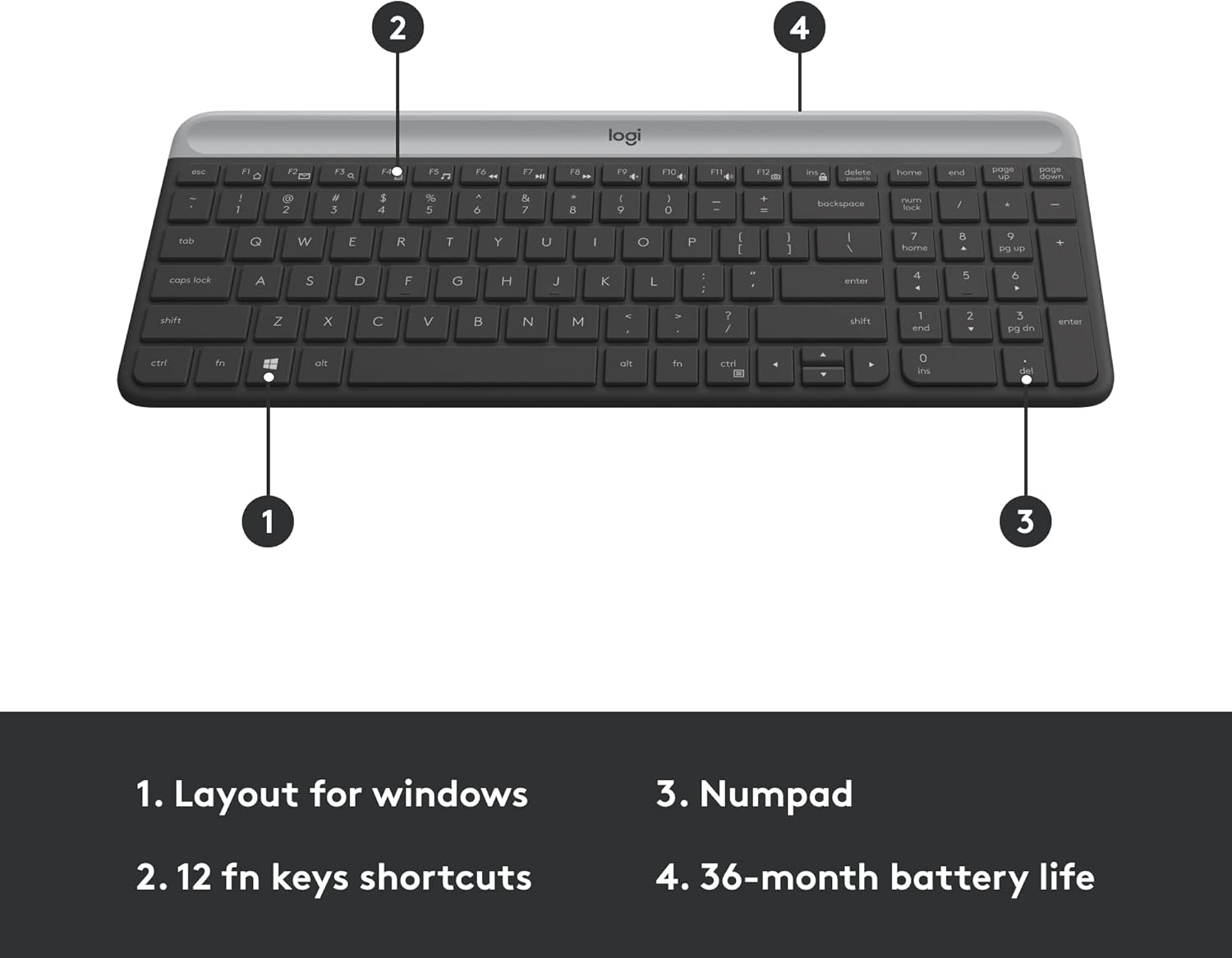 Kit Teclado Y Mouse Inalámbrico Logitech Mk470 Color Negro