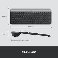 Kit Teclado Y Mouse Inalámbrico Logitech Mk470 Color Negro