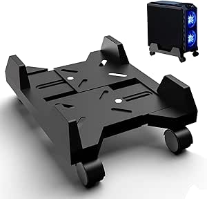 Soporte Para CPU Con Ruedas Base Ajustable Color Negro®