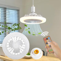 Lampara Led Con Ventilador Incorporado Y Control Remoto ®