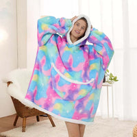 Manta Arcoíris Estrellita Buzo Capucha Canguro Tela Polar®
