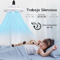 Lampara Led Con Ventilador Incorporado Y Control Remoto ®