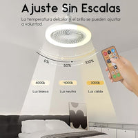 Lampara Led Con Ventilador Incorporado Y Control Remoto ®