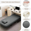 Sofá Cama 1 Cuerpo Gris Plegable Con Almohadón 60x68x85cm®