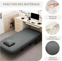 Sofá Cama 1 Cuerpo Gris Plegable Con Almohadón 60x68x85cm®