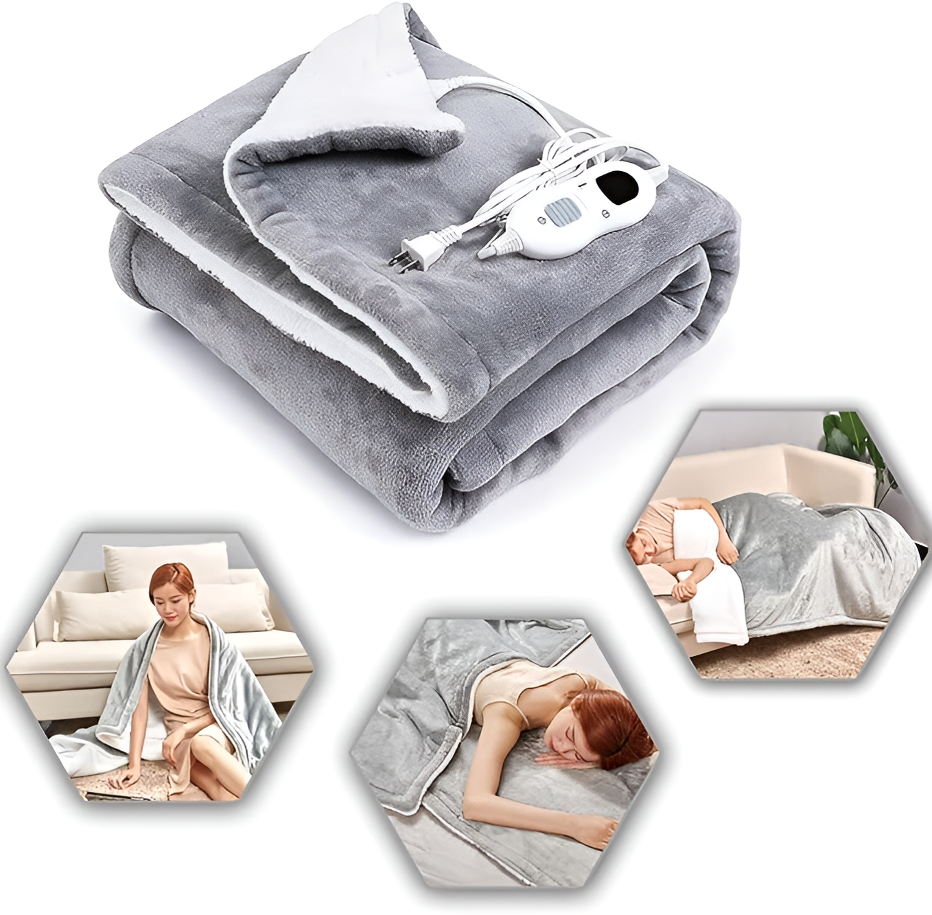 Calienta Camas 2 Plazas Manta Lavable Comando Inteligente®