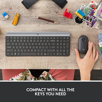 Kit Teclado Y Mouse Inalámbrico Logitech Mk470 Color Negro