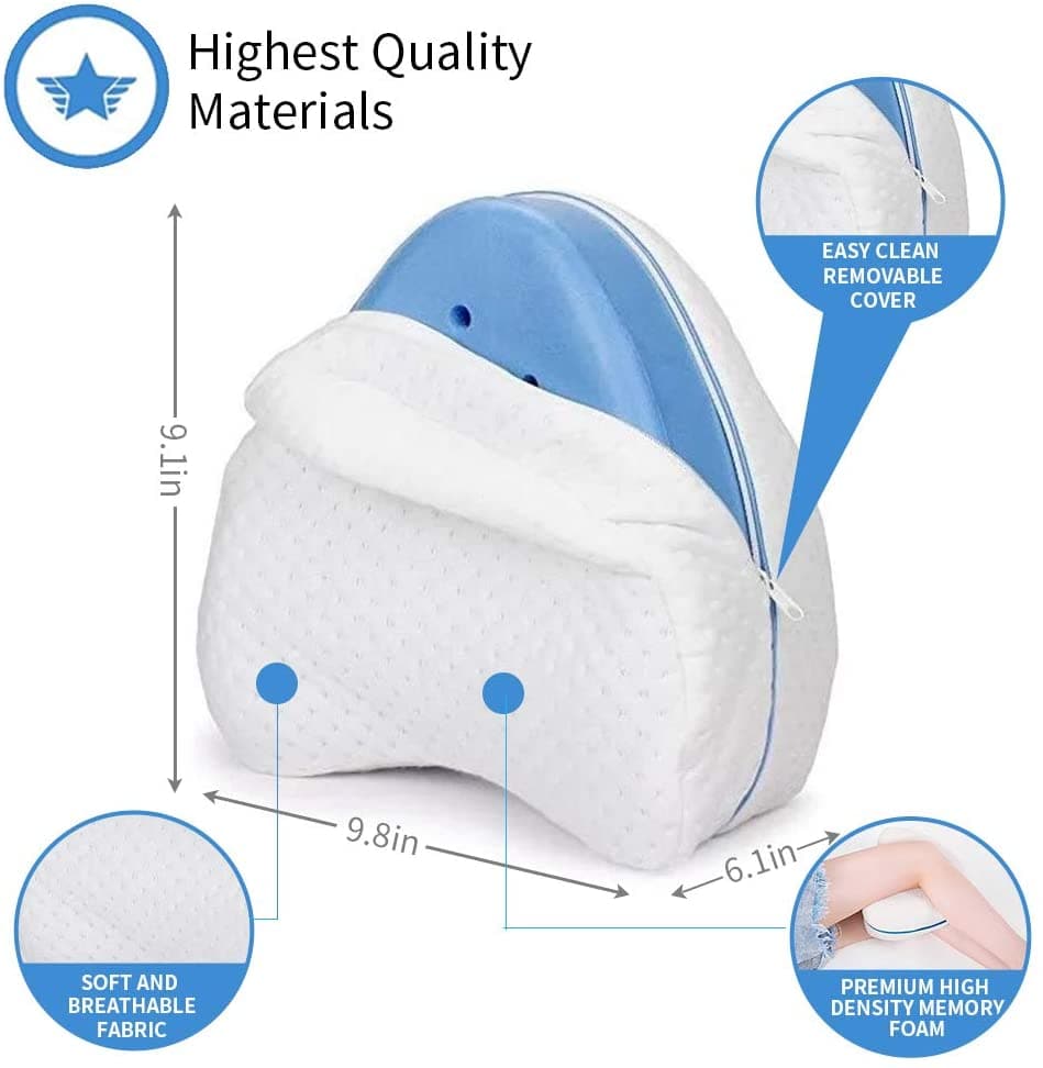 Almohada De Rodilla Y Piernas Ortopédica Viscoelástica
