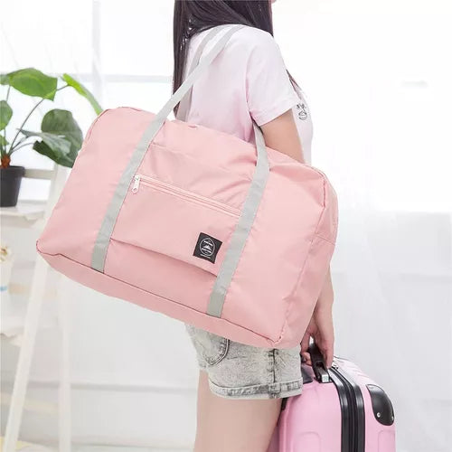 Bolso De Viaje Impermeable Plegable Cierre Y Bolsillo 25l