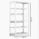 Estantería De Metal Y Madera 5 Estantes 48x30x159cm Blanca®