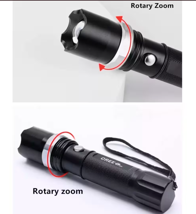 Linterna Swat Recargable Negras Practica Para Camping®