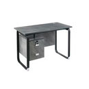 Escritorio Mdf Y Metal 2 Cajones 120x60x75cm Gris®