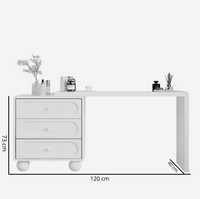 Escritorio Minimalista 3 Cajones 120x40x73cm Hogar®