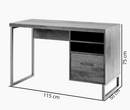 Escritorio Mdf Y Metal 1 Cajón 115x50x75cm Marron®