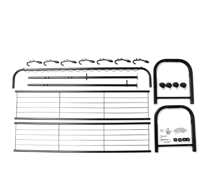 Perchero De Metal Negro Con Ruedas Practico 105x34x155 Cm®