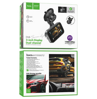 Cámara Hoco Para Auto 1080p Reversa Y Grabadora Doble Canal®