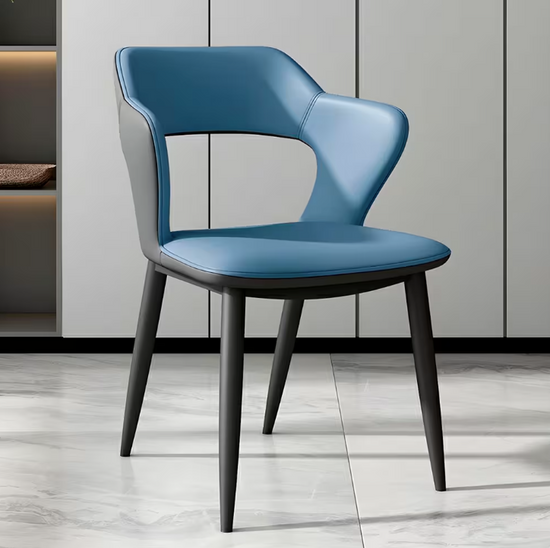 Silla De Comedor Recepción Tapizada Azul®