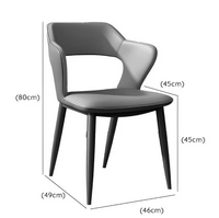 Silla De Comedor Recepción Tapizada 4 Patas Calidad Premium gris ocuro®