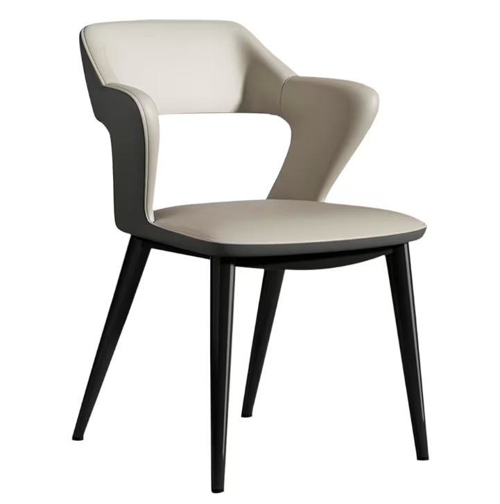 Silla De Comedor Recepción Tapizada 4 Patas Calidad Premium gris claro®