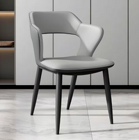 Silla De Comedor Recepción Tapizada 4 Patas Calidad Premium gris claro®