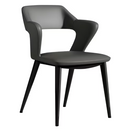 Silla De Comedor Recepción Tapizada 4 Patas Calidad Premium gris ocuro®