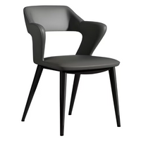 Silla De Comedor Recepción Tapizada 4 Patas Calidad Premium gris ocuro®