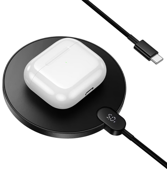Cargador Inalámbrico Cw62 De 15 W+cable Usbc 1,2m Luz Led®
